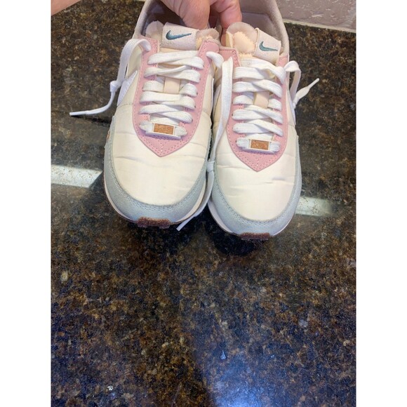 FIRM Nike Waffle Trainer 2 “Cork” Cashmere/White/Pink Oxford Size 8 Like New - Picture 5 of 11